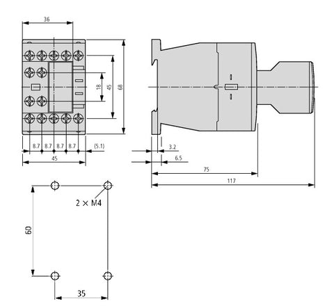 Contactor ALEA II 5,5kW/400V, 1 ND, bobina la 110Vca