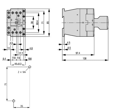 Contactor ALEA II 7,5kW/400V, 1 ND, bobina la 110Vca