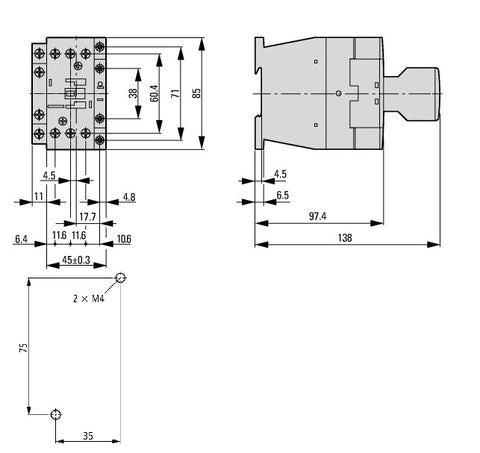 Contactor ALEA II 7,5kW/400V, 1 NÎ, bobina la 24Vcc