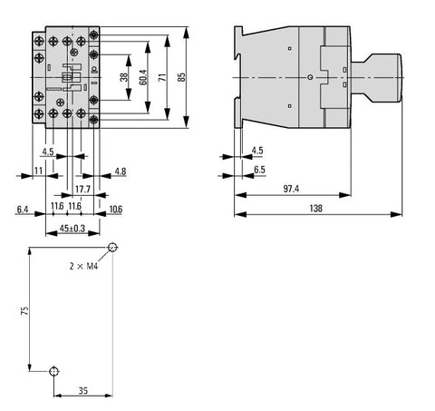 Contactor ALEA II 11kW/400V, 1 NÎ, bobina la 24Vca