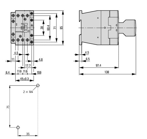 Contactor ALEA II 11kW/400V, 1 NÎ, bobina la 110Vca