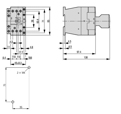 Contactor ALEA II 15kW/400V, 1 ND, bobina la 24Vca