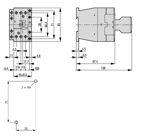 Contactor ALEA II 15kW/400V, 1 ND, bobina la 110Vca