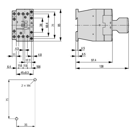 Contactor ALEA II 18,5kW/400V, 1 NÎ, bobina la 230Vca