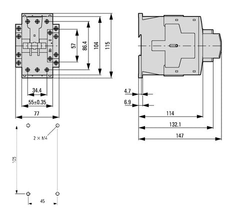 Contactor ALEA II 18,5kW/400V, bobina la 230Vca