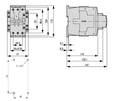 Contactor ALEA II 22kW/400V, bobina la 230Vca