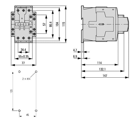 Contactor ALEA II 30kW/400V, bobina la 230Vca