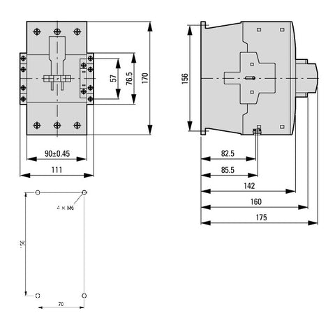Contactor ALEA II 55kW/400V, bobina la 24Vca
