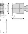 Contactor ALEA II auxiliar, 4 ND, bobina la 24Vcc