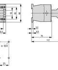 Contactor ALEA II 4 poli, 20A/AC-1, bobina la 230Vca