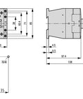 Contactor ALEA II 4 poli, 45A/AC-1, bobina la 230Vca + 1 NÎ