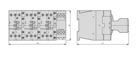 Ansamblu stea-triunghi, 5,5kW/400V, 230Vca