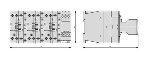 Ansamblu stea-triunghi, 15kW/400V, bobina la 230Vca
