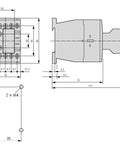 Contact auxiliar frontal pt. contactor LT măr. 0-1, 2ND+2NÎ