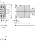 Contact auxiliar frontal pt. contactor LT mărime 0-1, 2 NÎ
