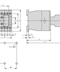 Contact auxiliar frontal pt. contactor auxiliar LTH, 1ND+1NÎ