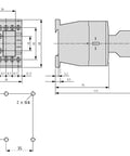 Contact auxiliar frontal pentru contactor auxiliar LTH, 4ND