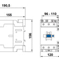 Contactor 3 poli, CUBICO Grand, 75kW, 150A, 1ND+1NÎ, 230V ca