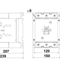 Contactor 3 poli, CUBICO Grand, 160kW, 300A, 2ND+2NÎ, 230Vca