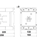 Contactor 3 poli, CUBICO Grand, 250kW, 500A, 2ND+2NÎ, 230Vca