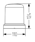 Disp. de semnal. lum permanentă, 110-240V c.a., verde