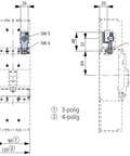 Set cleme tunel 3p 95mm² pt. MC1
