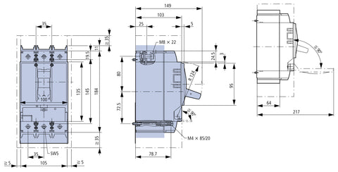 Separator 3p 160A teledeclansabil