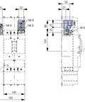 Clema tunel 3p.1x185mm² MC3