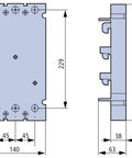 Adaptor montaj MC3 pe sistem de bare colectoare de 60mm