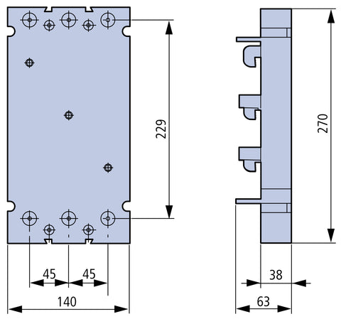 Adaptor montaj MC3 pe sistem de bare colectoare de 60mm