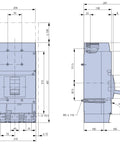Întreruptor compact tip VE, 3P, 800A, 50kA