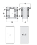 Transformator de curent 2000/5A, 65x32, clasa 0,5