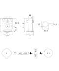 Transformator calibrat de curent 600/5A pt.bara 60x10mm