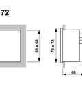 Voltmetru 72*72mm, 30V, DC