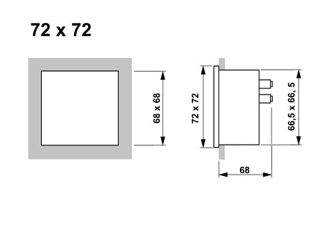 Voltmetru 72*72mm, 30V, DC