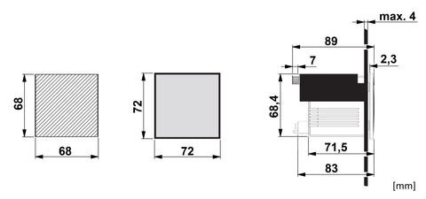 Analizor de retea MF7 72x72mm