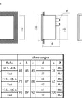 Voltmetru 72*72mm, 300V, AC