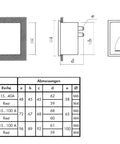 Ampermetru 96*96mm, 25A, conexiune directă, AC