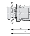Element de contact ND, conexiune cu şurub, montaj frontal