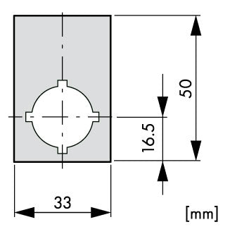 Placa atentionare buton avarie 33x50mm german