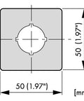 Placa atentionare buton avarie 50x50mm