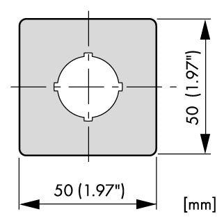 Placa atentionare buton avarie 50x50mm