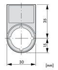 Suport cu placa 30x50mm cu inscriptia START