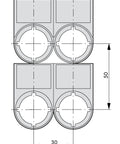 Suport cu placa 30x50mm cu inscriptia FAULT
