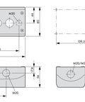 Carcasa lampa semnalizare 3 aparate gri