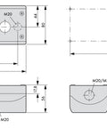 Carcasa lampa semnalizare 4 aparate gri