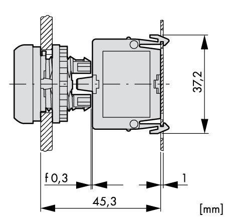 Modul LED 12-30V ACDC rosu montaj pe contrapanou