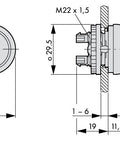 Capac lampa semnalizare scund verde