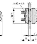 Buton selector I-II fara revenire negru