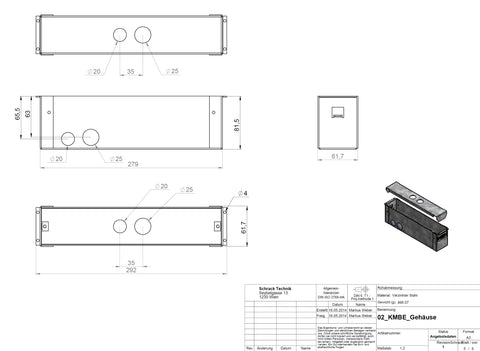 Cutie incastrare beton f. C.il. Siguranta Design KMB,KS,KM